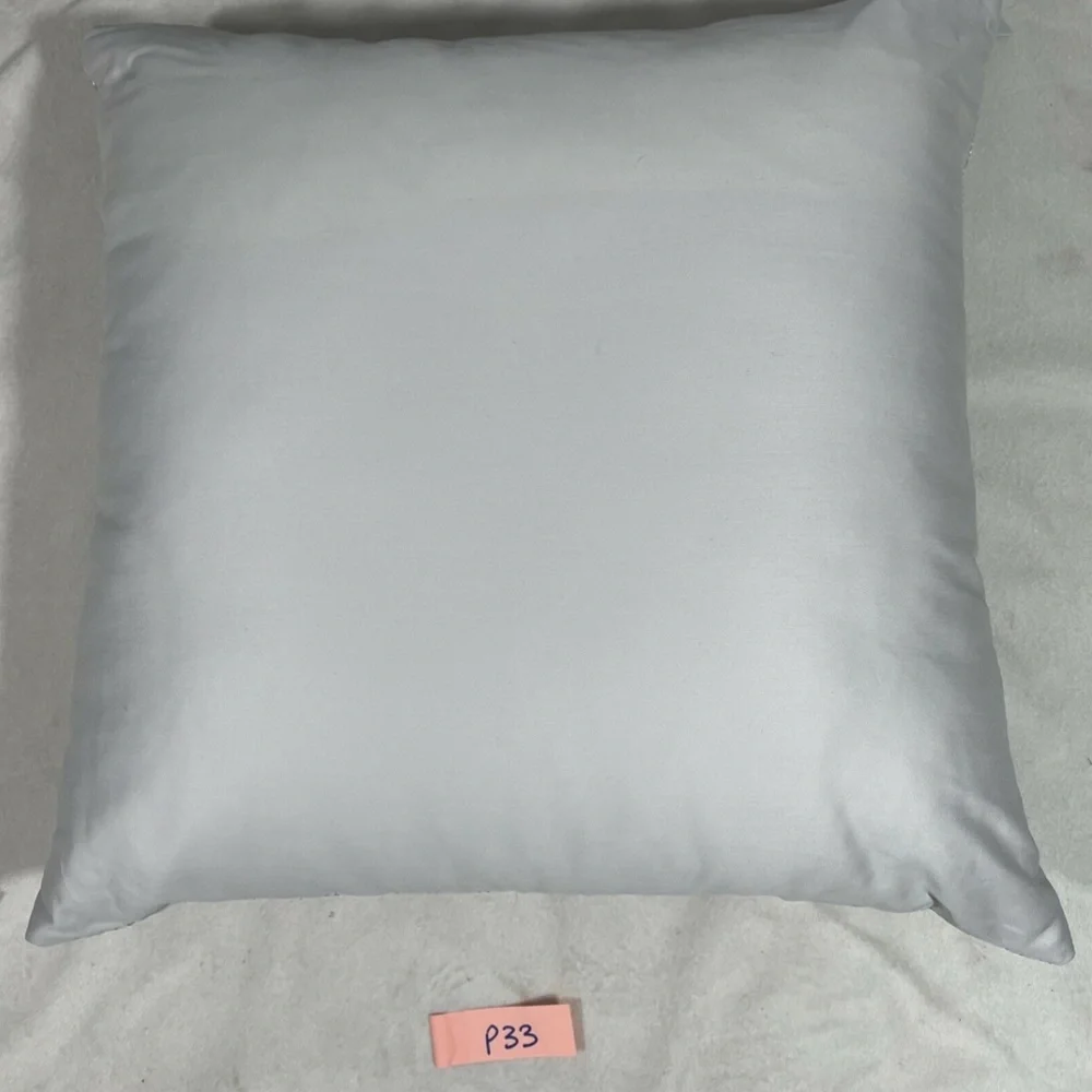 NWT $160‎ Hudson Park Collection Marble Frame Decorative Pillow in Silver  #P30
